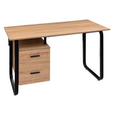 bureau hout/metaal behuizing, beige