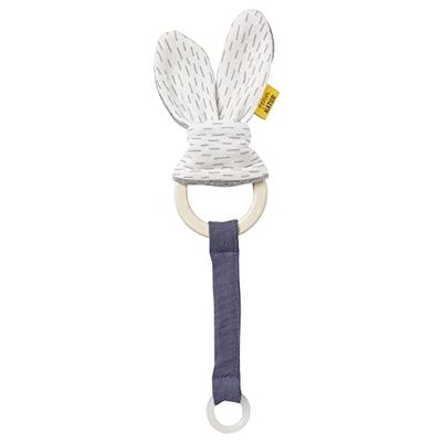 Fehn 052145 Schnullerband Esel NATUR– Holzring mit Eselohren & Schnullerhalter, passend für alle herkömmlichen Schnuller– idealer Begleiter für zuhause & unterwegs– für Babys & Kleinkinder, Mehrfarbig