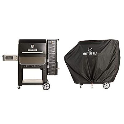 Masterbuilt® gravità Series™ 1050 Digitale Carbone Barbecue Griglia + Fumatore in Nero Serie gravità™ 1050 Griglia a Carbone Digitale + Smoker Cover Coprifumo in Nero