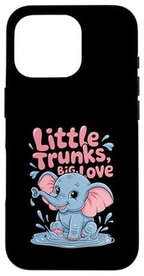 Little Trunks Love Cute Elephant Splash Custodia per iPhone 16 Pro