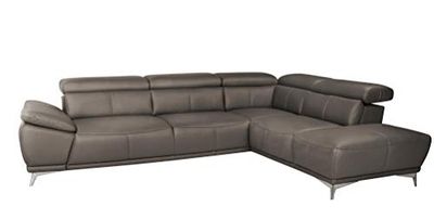 Mivano Felipe Chaise Longue, Vera Pelle: Fango, 292 x 93 x 224 cm