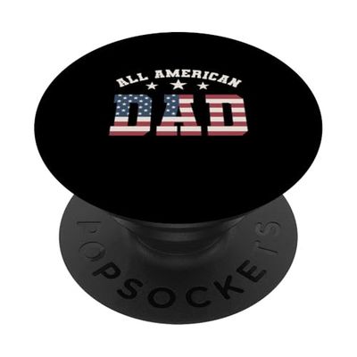 All American Dad 4 luglio festa del papà bandiera degli Stati Uniti per il padre PopSockets PopGrip Adesivo