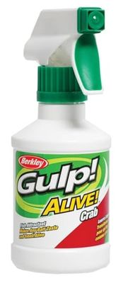 Berkley Gulp, Alive, Saltwater Attractant - Kraftfull fiskedoftspray för saltvattensrovdjur - Förbättrar prestanda för mjukt bete, hårt bete och levande bete, flaska 8 oz spray, krabba, Crab