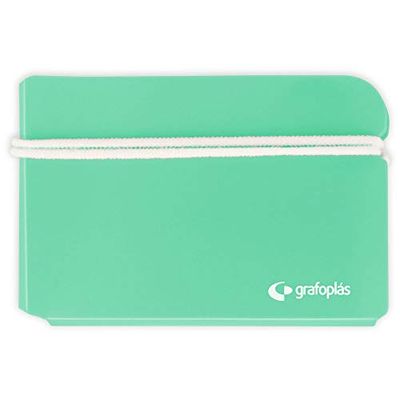 Grafoplás 85000926. Porta Mascarillas Verde Agua, Portamask Polipropileno, 190x125mm