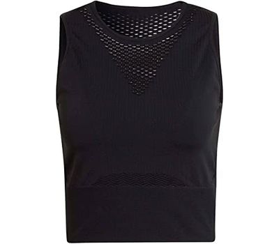 Adidas Aeroknit Crop, T-Shirt Donna, Black, M