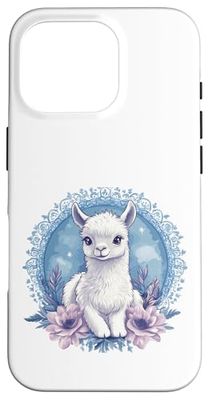 Cute Adorable Baby Llama Case for iPhone 16 Pro