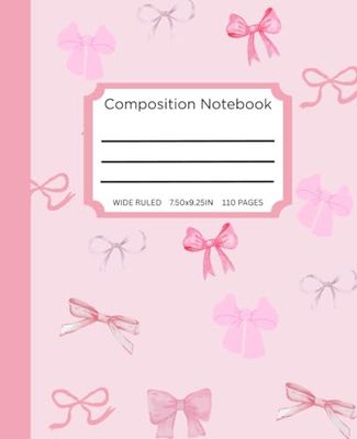 Pink Bow Composition Notebook
