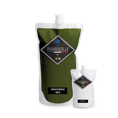 BARBOUILLE - Bar-Résine Crocodile - Résine Epoxy Bi-Composants - Effet Mat - Peinture Mur, Plafond, Boiserie, Carrelage & Métal - Lessivable - COV A+ - Fabriquée En France - 750 ml