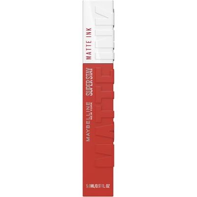 Maybelline New York Rossetto Matte SuperStay Matte Ink, Tinta Labbra a Lunga Tenuta, Colore Intenso e Vibrante, No Transfer, Self-starter (130), 5 ml