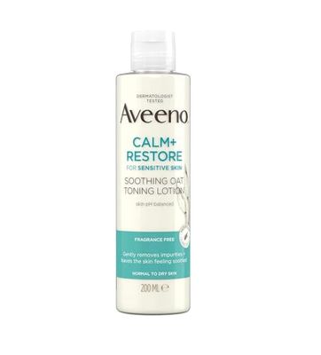 Aveeno Face Calm + Restore Lotion tonique apaisante Transparent 200 ml