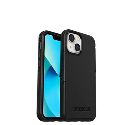 Otterbox Funda para iPhone 13 mini/iPhone 12 mini, Symmetry, resistente a golpes y caídas, Funda protectora fina, Testada 3x con los estándares Militares anticaídas, Negro