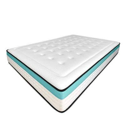 amuéblate online - Colchón viscoelástico 90x180 cm, Flow Nature Multicapa, Altura 24 cm, Firmeza Media/Alta, Tratamiento antiácaros, antibacterias e hipoalergénico. Fabricado en España