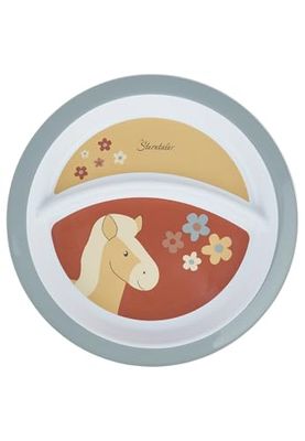 Sterntaler tallrik häst Sunny – babytallrik av högkvalitativa material – babyservis med halkfri bas – barntallrik, matt
