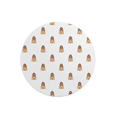 Questo Casa, Round Digital Printed Mouse Pad, Non-Slip Base, for Office and Home, Diameter:22cm