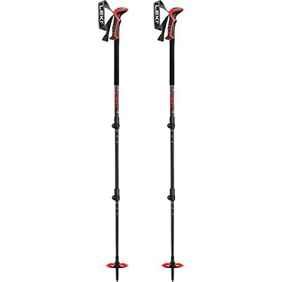 LEKI Bastón de esquí, Unisex, Gris Oscuro y Rojo Oscuro, 110-150cm