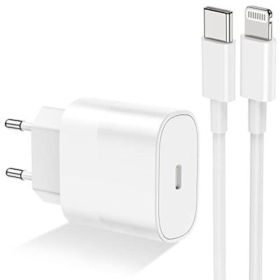 Thiyniya Câble de charge rapide pour iPhone 13 14 12 11 avec chargeur rapide avec bloc d'alimentation USB C Adaptateur PD pour iPhone 14/13/12/11 Pro Max/Plus XS/XR/SE/iPad