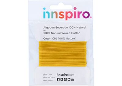 INNSPIRO Cordón algodón Encerado Fino Amarillo 3,0mm. 2,5m.