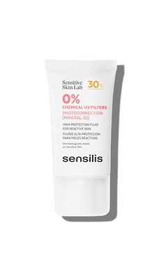 Sensilis - Photocorrection Mineral SPF30, Fluido Alta Protección, Protege Frente a la Radiación UVA, UVB y la Luz Azul, Acción Antioxidante y Antiinflamatoria, Pieles Sensibles y Reactivas - 40 ml