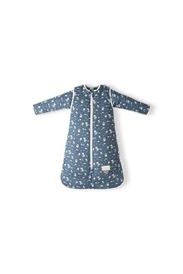 Nuvita MOOVO 90150 Winterslaapzak met centrale ritssluiting en ritssluiting voor de voeten, van bekleding van gerecycled materiaal, Oeko-Tex gecertificeerd, 0-6 maanden, Powder Blue