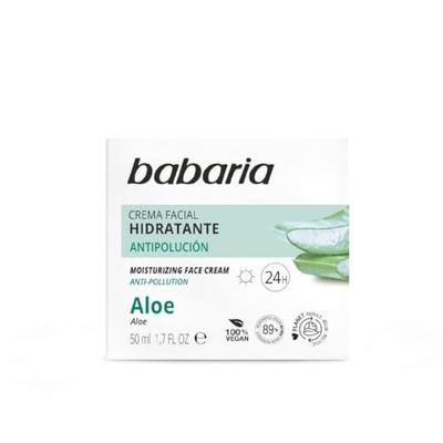 Babaria Natural Aloe Vera 24hr Moisturising Face Cream 50ml-100% Pure