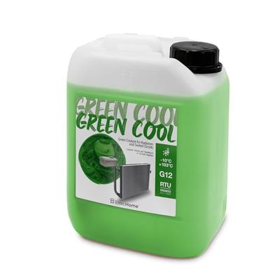 Errecom Green Cool, Liquide de Radiateur Vert -10°C, antigel G12 avec paquet d'inhibiteurs à base organique OAT, Prêt à l'emploi, 5 Litres