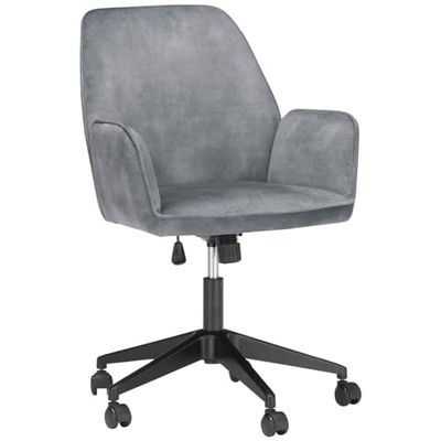 Robas Lund Raburg bureaustoel Ottawa, grijs, velours-look, zwart frame
