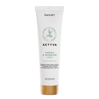 Kemon - Actyva Volume e Corposità Cond, Balsamo per Capelli Fini ad Azione Volumizzante con Semi di Lino, Senza Siliconi - 150 ml