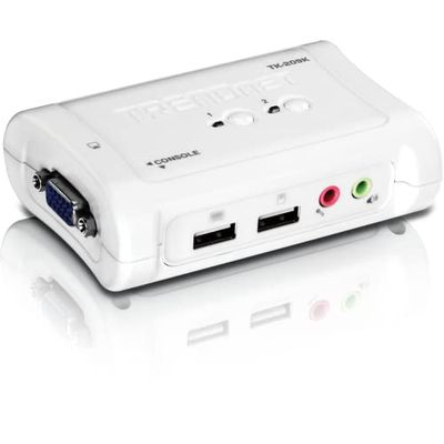 TRENDnet 2-Port USB/VGA HD KVM Switch Kit with Audio support, TK-209K