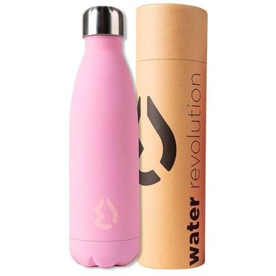 water revolution FC-CR0126 thermosfles, roestvrij staal, 500 ml, roze, aluminium, groot