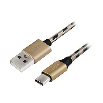 LogiLink CU0133 câble USB 1 m USB 2.0 USB A USB C Cuivre, Noir