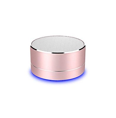 Shot Case Altavoz Metal Bluetooth para Mando Playstation 4 PS4 Smartphones Puerto USB Tarjeta TF Auxiliar Altavoz Micro Mini Rosa