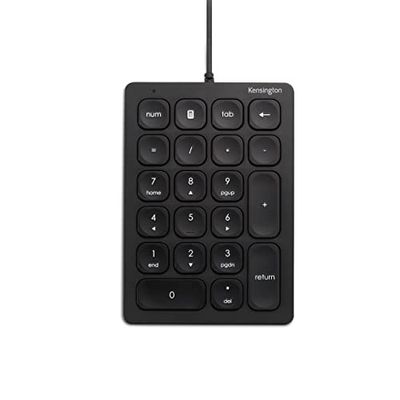 Kensington Bedraad Numeriek Toetsenblok, 21 Toetsen en 4 Sneltoetsen, Stille Platte Toetsen, Compact USB-A Numeriek Toetsenbord, voor Windows, macOS en Chrome OS (K79820WW)