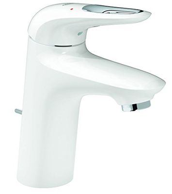 Grohe Eurostyle - Grifo de lavabo 1/2" Tamaño S, color cromo / moon white (Ref.33558LS3)