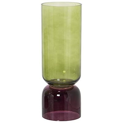 JARRÓN CRISTAL VERDE/VIOLETA °13X35CM