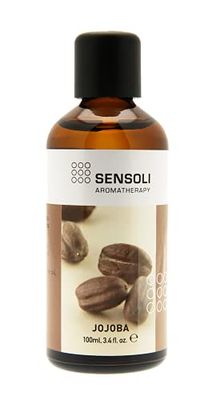 SENSOLI Jojoba Oil 100ml - Natural Unscented Oil for Hair, Body and Skin Care - in a Glass Bottle