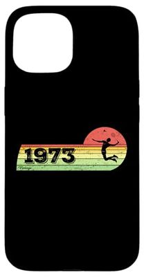Badminton-player Vintage 1973 Birthday shuttlecock Badminton Case for iPhone 15