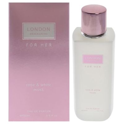 London Fragrances - Rose and White Musk by Fine Perfumery for Women - 3.4 oz EDP Spray