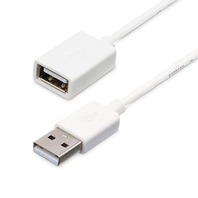 StarTech.com Cabo de 1 m de extensão extensão extensão USB 2.0 de alta velocidade Hi Speed - macho a fêmea USB A - extensor - branco