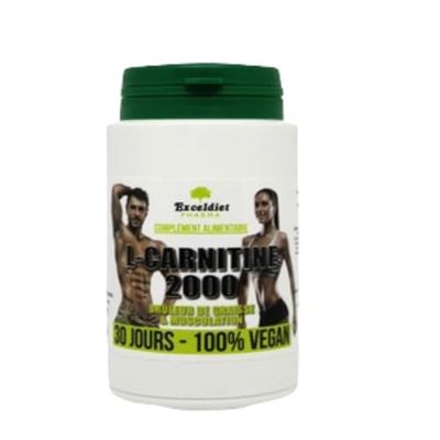 L-Carnitine 2000 mg - Pure de Qualité Supérieure - Pre-Workout Sportives Energie Résistance et Récupération - Bruleur de graisse Extra Fort - Fabriqué en France