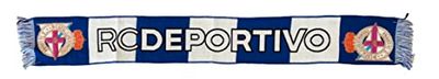 Real Club Deportivo de La Coruña Biały Niebieski Szalik w Pionowe Paski, 130x20 Mieszany, Niebieski