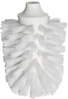 emco Originele vervangende borstelkop voor wc-borstelset, schroefbare borstelkop van kunststof voor Emco toiletborstels, geschikt voor bijna alle series, wit