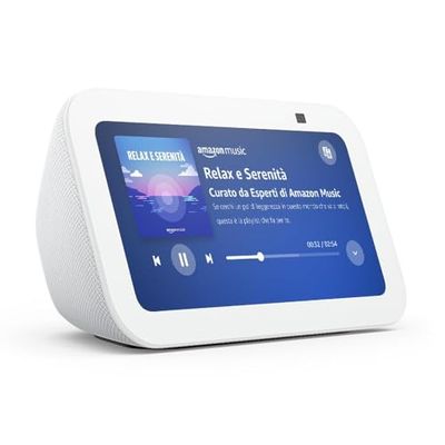Ricondizionato Certificato|Echo Show 5 (Ultimo modello) | Schermo touch intelligente e compatto, con Alexa: controllo della Casa Intelligente e molto altro | Bianco