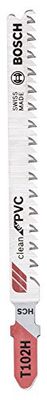 Bosch 3x Lames de scie sauteuse T 102 H Clean for PVC (pour Feuilles de PVC, PA et PS, Professional Accessoire Scie sauteuse)