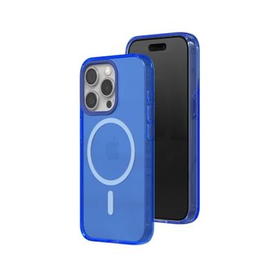 RhinoShield JellyTint MagSafe-compatibele transparante beschermhoes met kleur voor iPhone 15 Pro, superieure magnetische kracht, overtreft militaire normen, kras- en schokbestendig, saffierblauw