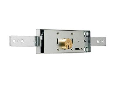Yale Y9B58215 Sloten voor rolluiken, verzinkt staal, behuizing 115 x 55 cm, per paar sluiting met sleutel