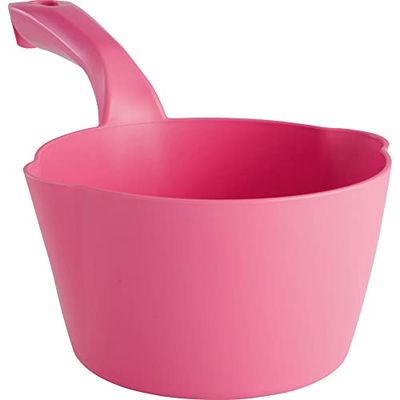 Vikan - Pelle de nettoyage hygiénique - Ronde - Bec verseur - Rose - 1L