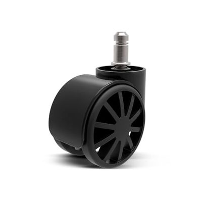 Drift Wheels Type A - Reservdelar hjul till kontorsstol, 5 stycken, Material Nylon, 60mm diameter, tyst roterande, Universal Reservdelar, Färg Svart
