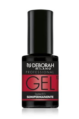 Deborah Milano - Smalto Semipermanente Gel N.12 Rosso Corallo, Effetto Plumping a Lunga Durata, Dona Unghie Intense e Brillanti, 4.5 ml