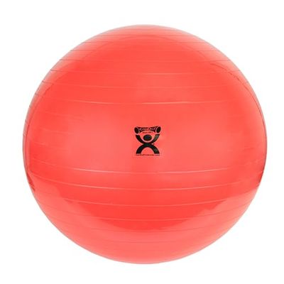 CanDo Exercise Ball, non-slip, inflatable, red, 95cm