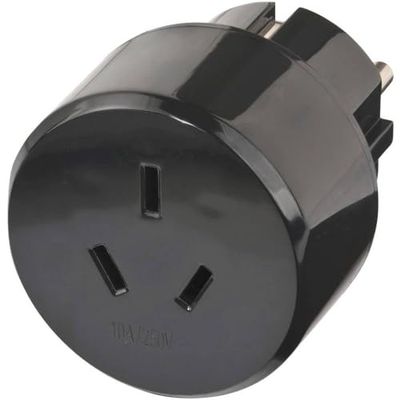 Brennenstuhl (Adaptador de tomada de viagem para: Tomada europeia e tomada Austrália, China) preto
